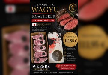 Japanisches Wagyu Roastbeef bei Webers &Ouml;lm&uuml;hle in Mahlberg