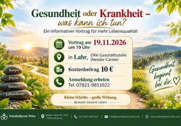 Vortrag "Gesundheit oder Krankheit - was kann ich tun?"