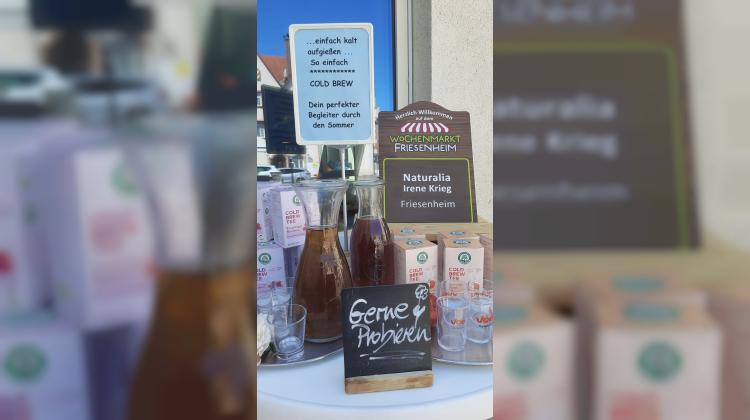 Cold Brew Tee auf dem Wochenmarkt Friesenheim