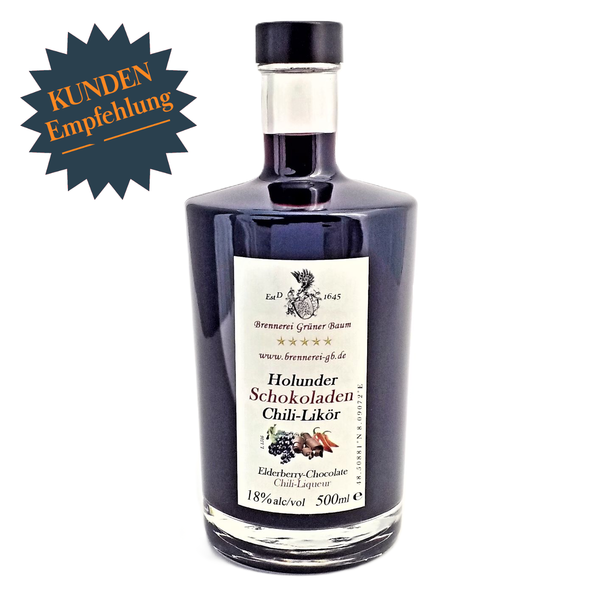 Holunder-Schokoladen-Chili-Lik&ouml;r 18 % vol.